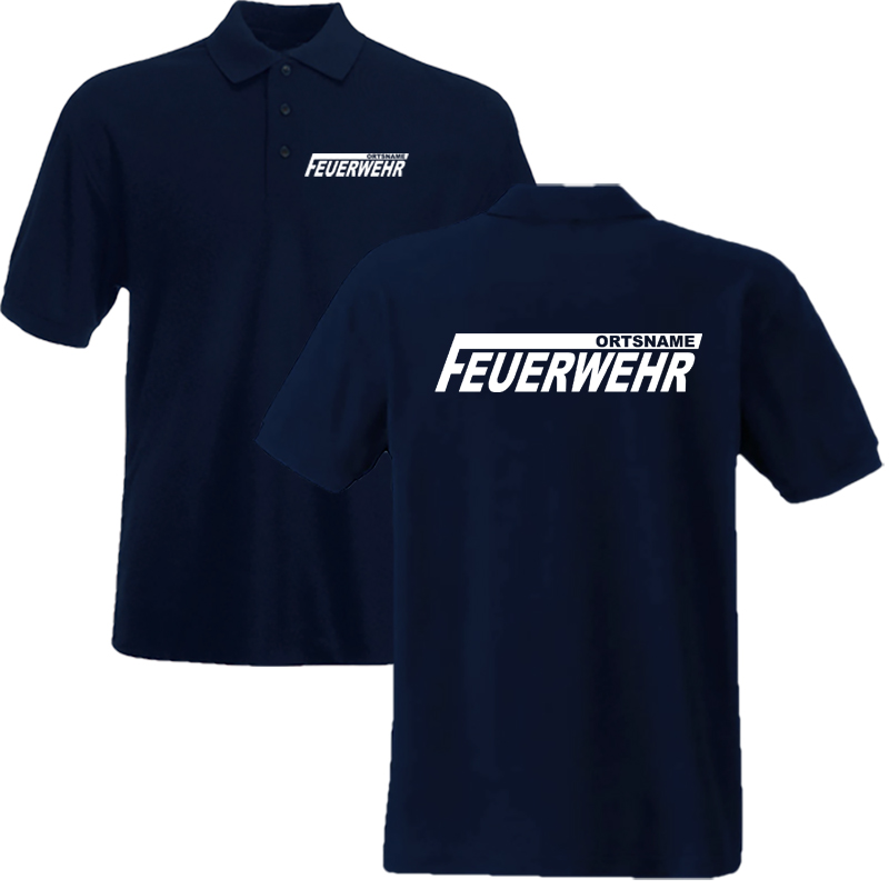 Poloshirt FEUERWEHR inkl. Ortsname - Unisex/Kindergrößen