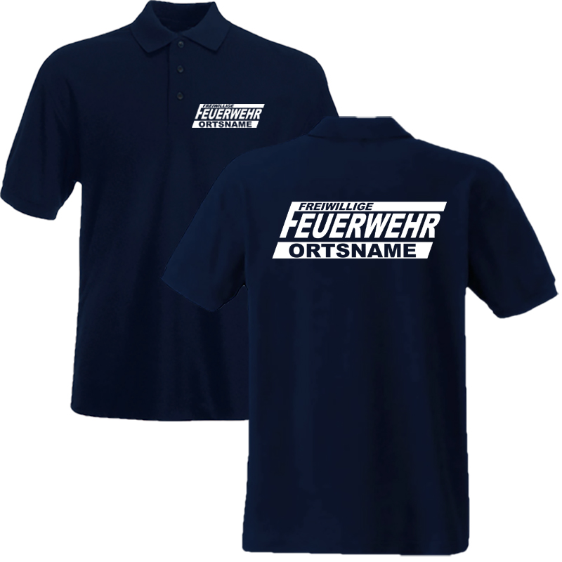 Poloshirt FEUERWEHR inkl. Ortsname - Unisex/Kindergrößen