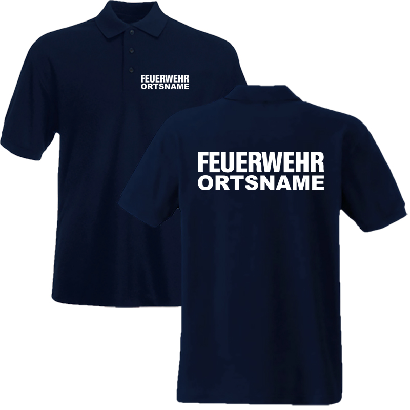 Poloshirt FEUERWEHR inkl. Ortsname - Unisex/Kindergrößen