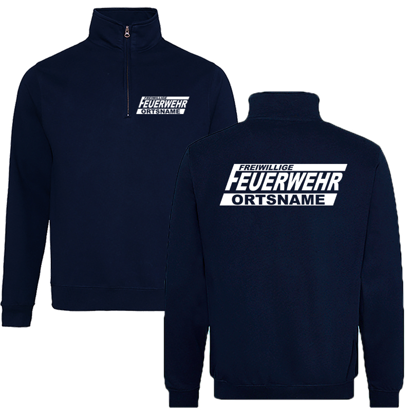 Feuerwehr Premium ¼ ZipSweatshirt mit Ortsname