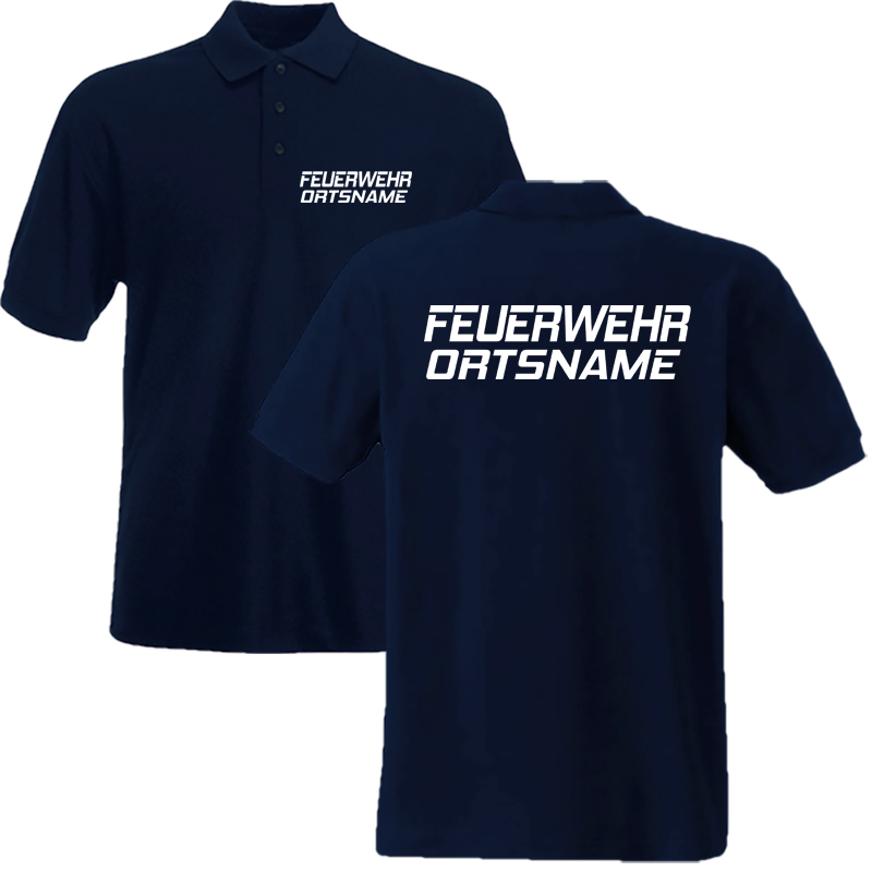 Poloshirt FEUERWEHR inkl. Ortsname - Unisex/Kindergrößen