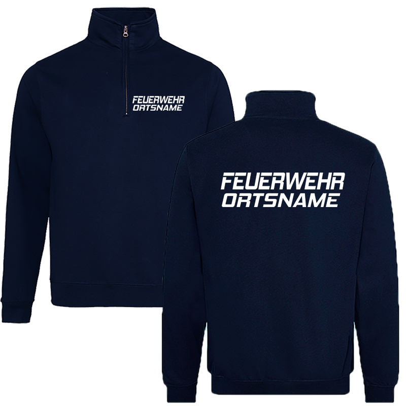 Feuerwehr Premium ¼ ZipSweatshirt mit Ortsname