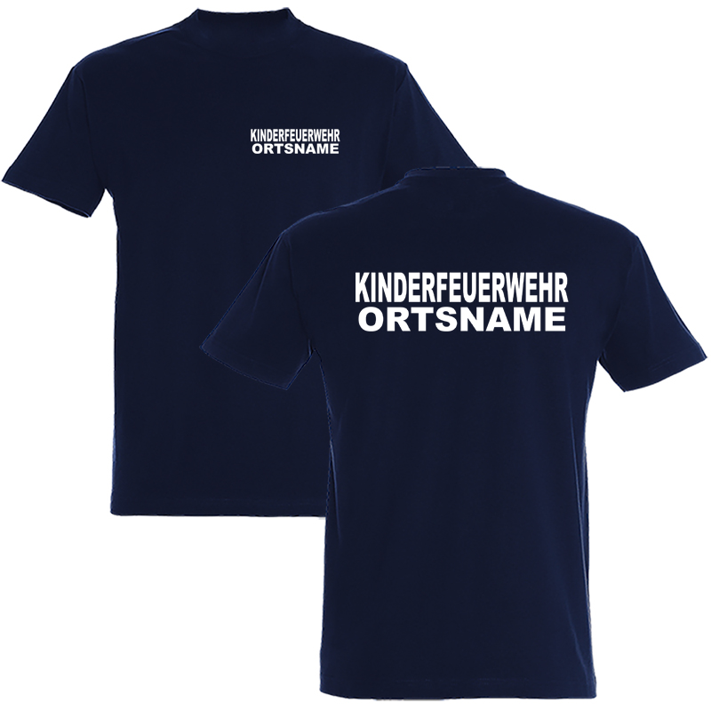 T-Shirt KINDERFEUERWEHR inkl. Ortsname - Unisex/Kindergrößen