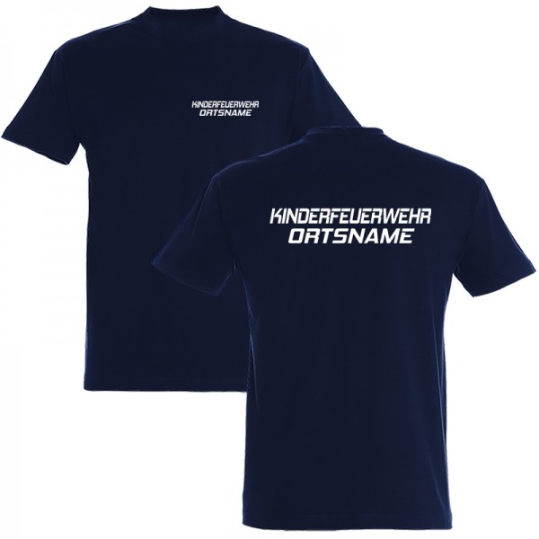 T-Shirt KINDERFEUERWEHR inkl. Ortsname - Unisex/Kindergrößen