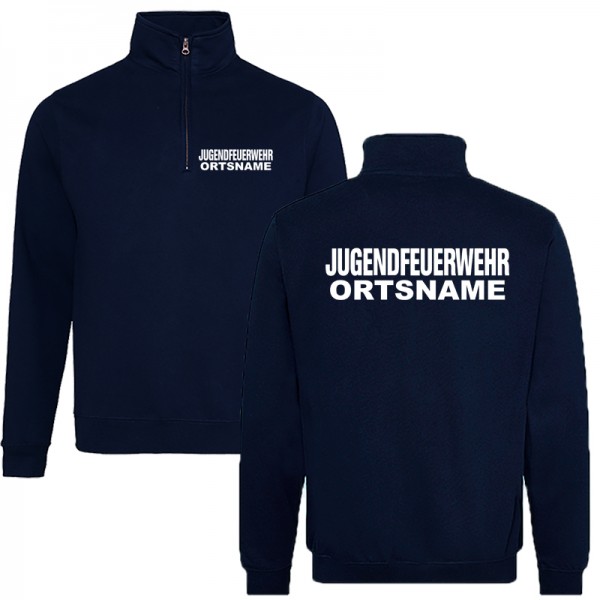 Jugendfeuerwehr Premium ¼ ZipSweatshirt mit Ortsname